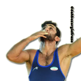 😂 b2df786b @dehbozorgialireza lotta, atleta, sport, Iran telegram sticker