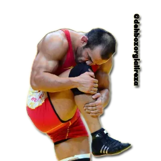 😕 eccf1b68 edebbozorgJalilreza wrestler, atleta, infortunio, dolore, wrestling, sport telegram sticker