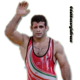 😖 f21d356b @dehbozorglalreza Lottatore, Sport, Uomo, Atleta, Bandiera iraniana telegram sticker