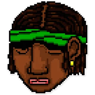 😞 6d4398d3 Pixel Art, Retro, 80er, Stirnband, verpixelt whatsapp sticker