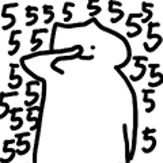 😺 0f146ca1 número, minimalista, figura, 5 whatsapp sticker