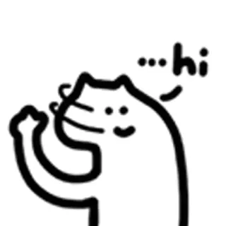 😺 3746ada7 ...hi gato, lindo, hola, saludo, saludando whatsapp sticker