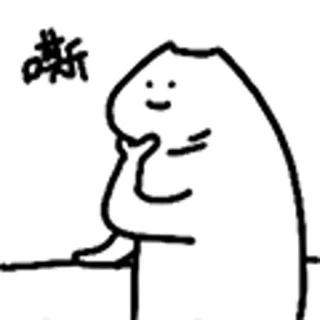 😺 7ba9d6cd 嘶 dibujos animados, pensando, lindo, pregunta, reflexionar whatsapp sticker