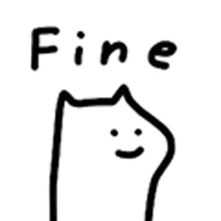 😺 3be0982d Fine 고양이, 낙서, 귀여운, 동물, 단순한, 선화, 만화 telegram sticker