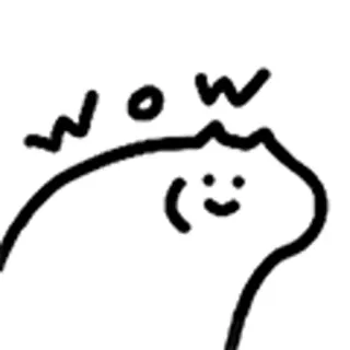 😺 c65c7325 wow 고양이, 귀여운, 낙서, 와, 동물 telegram sticker
