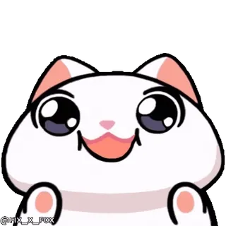 😛 1af12732 @FIX_X_POX kucing, imut, meme, stiker, menggemaskan, kucing putih telegram sticker