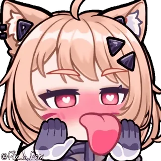 😍 6c362a57 @fix_x_fox Anime, Kawaii, Manga, Lucu, Emoticon, Stiker, Ekspresi telegram sticker