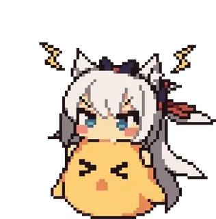 🤗 a77c471a Anime, Kawaii, Stiker, Kartun, Lucu, Pixel art, Chibi, Telinga rubah telegram sticker