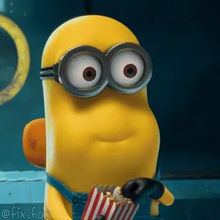 😂 ada6a701 Minion Despicable Me Minion, Despicable Me, Kartun, Karakter, Film, Popcorn telegram sticker