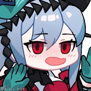 👄 b66c9115 @fix_x_fox Anime, Manga, Karakter, Kawaii, Kartun, Stiker telegram sticker