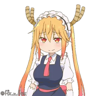 🤷‍♀️ cc3efc8b Tohru Miss Kobayashi's Dragon Maid @fix_x_fox Tohru, Anime, Naga, Lucu, Imut telegram sticker