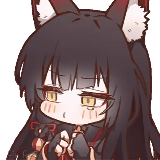 😢 75c15976 fix_fer Anime, Chibi, Kawaii, Carino, Volpe, Orecchie telegram sticker