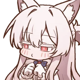 🥺 7c851e09 Anime, Ragazza gatto, Carino, Arrossire, Kawaii telegram sticker