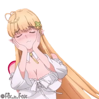 🥰 af26793d @fix-x-fox anime, elfo, capelli biondi, cartone animato, carino, ragazza, kawaii telegram sticker
