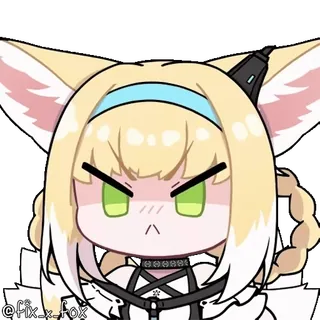 😡 b3568eba @fix_x_fok Anime, Sticker, Carino, Personaggio, Arrabbiato telegram sticker