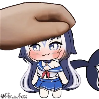 🥰 bb99031f @fix-x-fox vtuber, anime, cartoni animati, orca, carino, gura telegram sticker