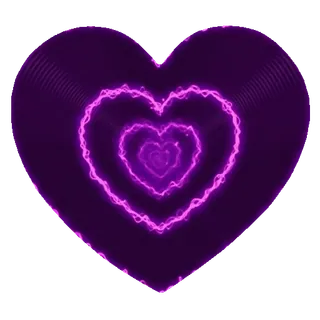 ❤️ d3788b9f cuore, viola, amore, neon, luminoso, san valentino telegram sticker