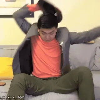 🤬 d6c5f8f9 @FIX_X_FOX persona, cappello, interno, arredamento, abbigliamento, divano telegram sticker