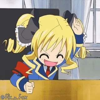 😂 f731b4ea Anime, Personaggio, Uniforme scolastica, Carino, Cartone animato telegram sticker