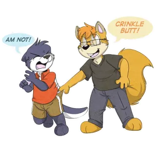 😢 4bab63e1 AM NOT! CRINKLE BUTT! 만화, 의인화, 퍼리, 동물, 만화책 telegram sticker