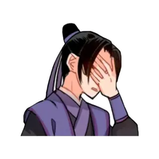 🤦‍♂️ 0d4bd9c0 anime, cartone animato, imbarazzato, facepalm, manga, personaggio telegram sticker