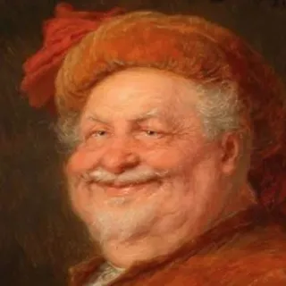 🥴 2667ba23 Porträt, alter Mann, Gemälde, historisch, Kunst, Hut telegram sticker