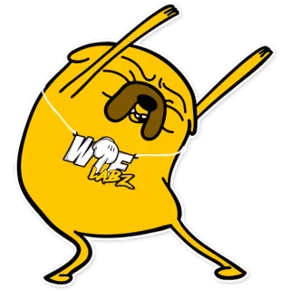 🎊 5163aec3 Jake Adventure Time WOE LABZ Jake, Adventure Time, Hoạt hình, Chó, Hình dán telegram sticker