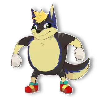 🙂 002fbb11 Furry, Dessin animé, Animal, Personnage, Anthropomorphe, Illustration telegram sticker