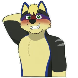 😳 7b6203af anthropomorphe, furry, animal, chien, mignon, dessin animé telegram sticker