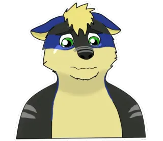 😢 99094db8 sticker, furry, anthropomorphe, animal, dessin animé, mignon telegram sticker