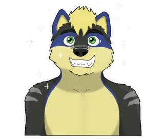 ✨ c55d61e9 Furry, Anthro, Anthropomorphe, Animal, Chien, Personnage, Mascotte, Mignon telegram sticker