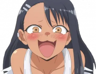 🤩 1e076a9d Nagatoro Don't Toy with Me, Miss Nagatoro anime, girl, cute, nagatoro, tongue, expression telegram sticker