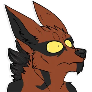 😳 9d64d216 Fellwesen, Tier, Wolf, Cartoon, Sticker, Fuchs, Hund telegram sticker