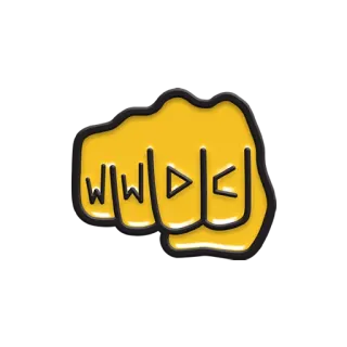 👊 c1565419 WWDIC ステッカー, WWDIC, 拳, タイポグラフィ whatsapp sticker