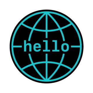 🌎 0d18865d hello globe, hello, greeting, world, international whatsapp sticker