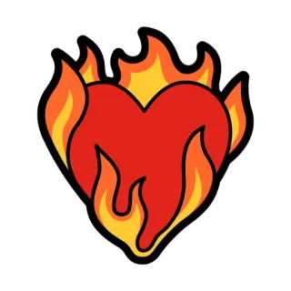 🔥 30b6eabc heart, flames, fire, love, passion, burning whatsapp sticker