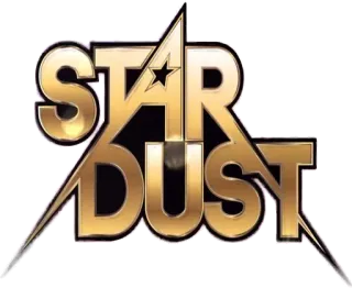 🌟 375b8810 STAR DUST Stern, Staub, Gold, Logo, Text telegram sticker