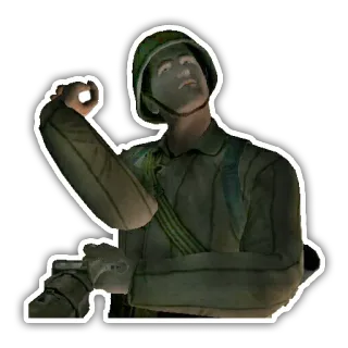 👋 4553a228 soldato, militare, guerra, arma, elmetto, gesto volgare whatsapp sticker