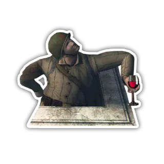 🍷 a7b30536 soldato, elmetto, vino, bere, militare whatsapp sticker