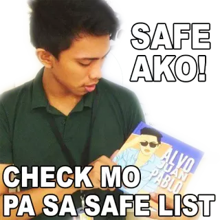🤔 b25a48c9 SAFE AKO! CHECK MO PA SA SAFE LIST sicuro, libro, controllo, lista whatsapp sticker