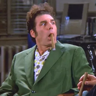 😯 1a2b63f6 Kramer Seinfeld Sigaro, Fumo, Commedia, Kramer, Seinfeld telegram sticker