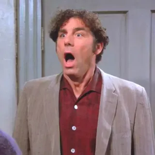 😩 41b486f3 Kramer Seinfeld Kramer, Seinfeld, scioccato, sorpresa telegram sticker