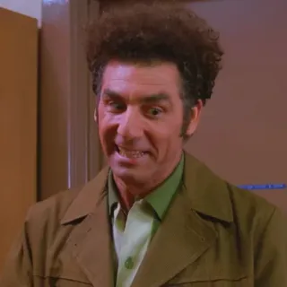 😜 69a47cd8 Kramer Seinfeld kramer, seinfeld, personaggio, serie tv, commedia telegram sticker