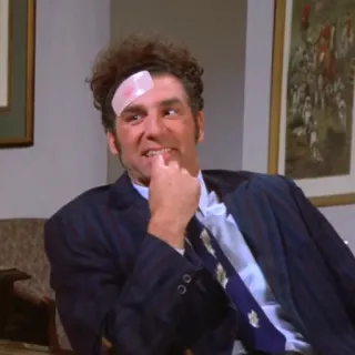 🤕 821ff346 Kramer Seinfeld kramer, seinfeld, cerotto, divertente, commedia, serie tv telegram sticker