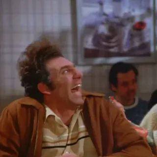 😀 95e33bf9 Cosmo Kramer Seinfeld Seinfeld, Cosmo Kramer, divertente, commedia, televisione telegram sticker