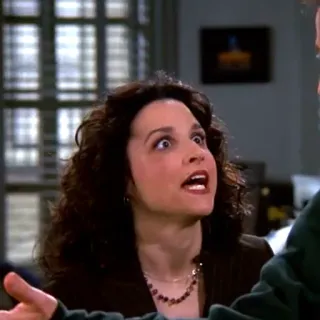 😯 abf9f3c0 Elaine Benes Seinfeld serie tv, commedia, donna, divertente, seinfeld, elaine benes telegram sticker