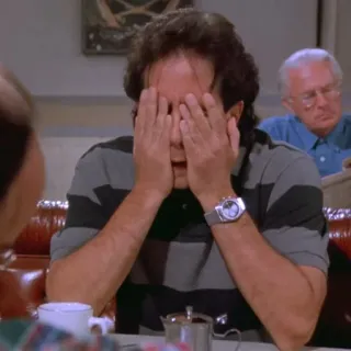 🤦‍♂️ ee5522b2 George Costanza Seinfeld seinfeld, george costanza, commedia, televisione, facepalm telegram sticker