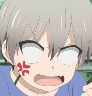 😠 09950097 Anime, Bravo, Desenho animado, Rosto, Expressão, Mangá telegram sticker