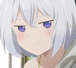 😒 bc4cb58c Anime, Garota, Fofo, Mangá, Personagem, Expressão telegram sticker