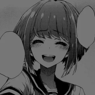 🌟 ba7b9eb2 アニメ, マンガ, 女の子, 幸せ, 笑顔, アート, イラスト whatsapp sticker